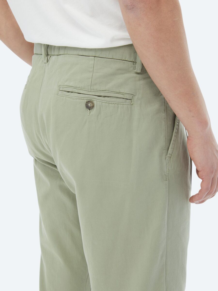 Haki Dokuma Carrot Fit Smart Casual %100 Pamuk Pantolon - 5