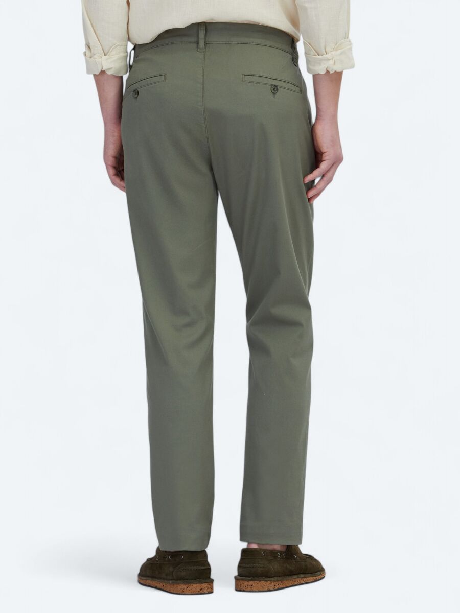 Haki Dokuma Jogging Fit Casual Pamuk Karışımlı Pantolon - 5