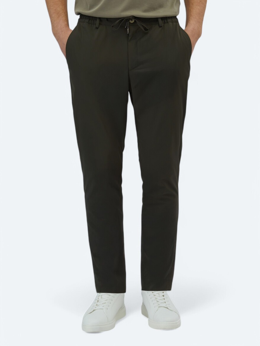 Haki Dokuma Jogging Fit Casual Pantolon - KİP