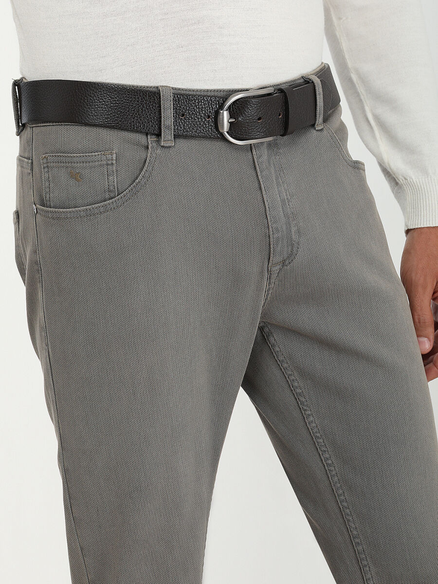 Haki Dokuma Slim Fit Casual Pamuk Karışımlı Pantolon - 3
