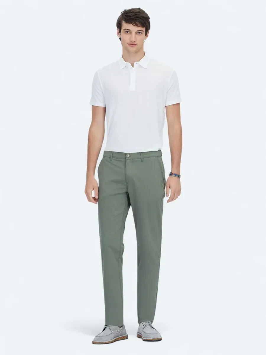 Haki Dokuma Slim Fit Casual Pantolon - 1