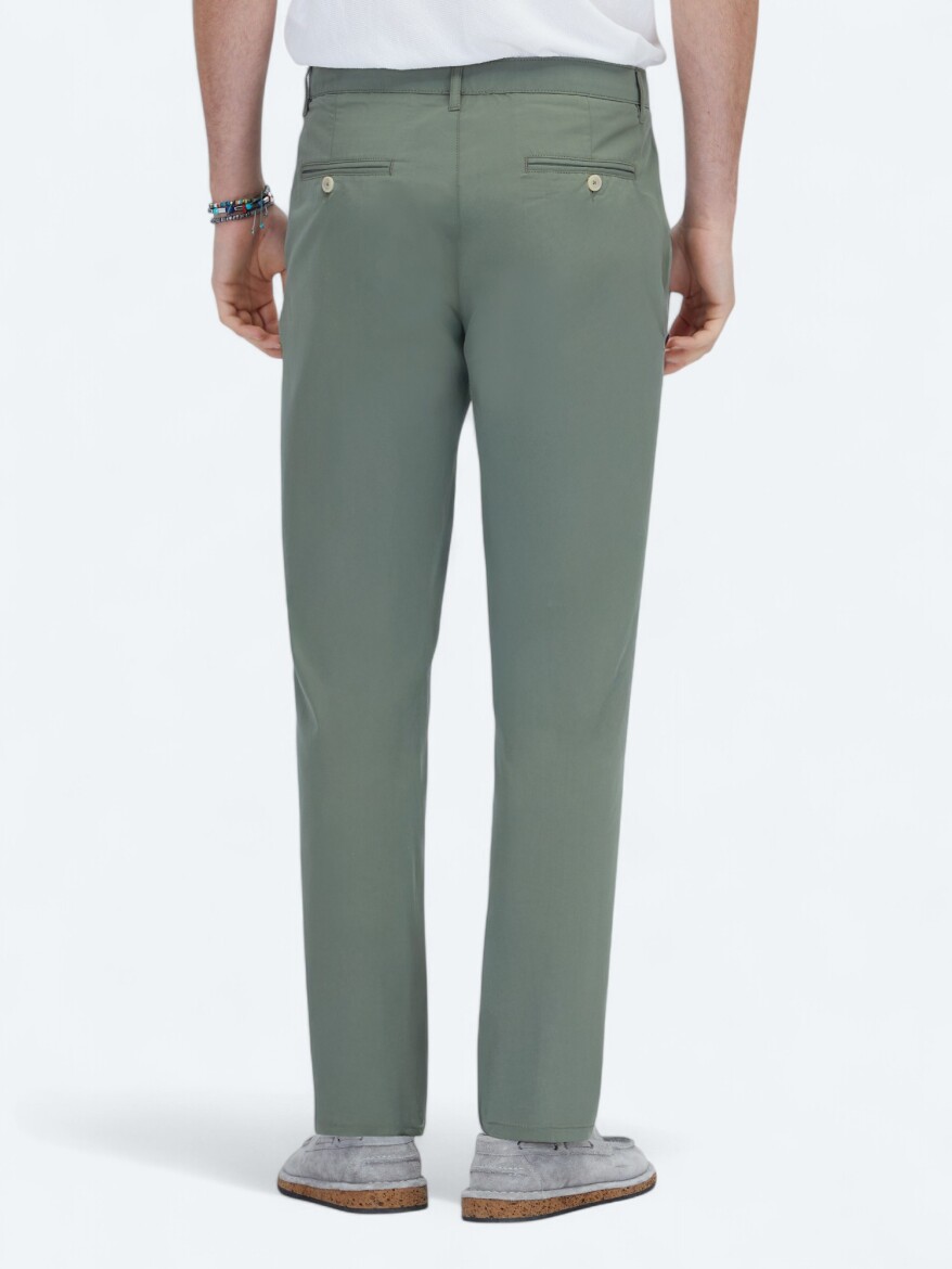 Haki Dokuma Slim Fit Casual Pantolon - 4
