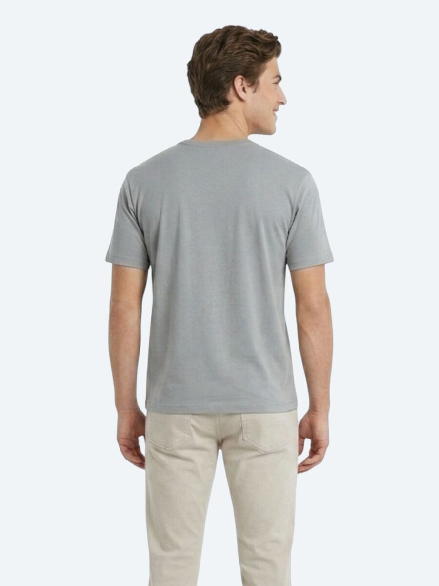 Haki Düz T-Shirt - 4