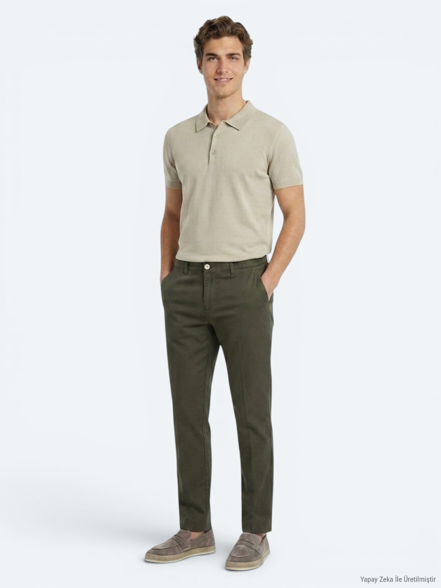 Haki Kumaş Jogging Fit Casual Pantolon - KİP