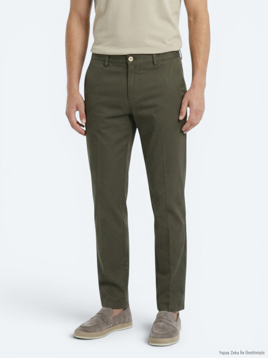 Haki Kumaş Jogging Fit Casual Pantolon - 2