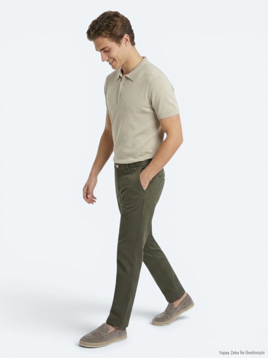 Haki Kumaş Jogging Fit Casual Pantolon - 3