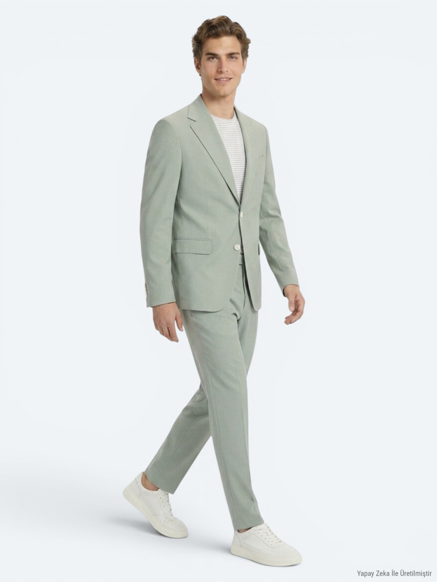 Haki Modern Fit Takım Elbise - KİP