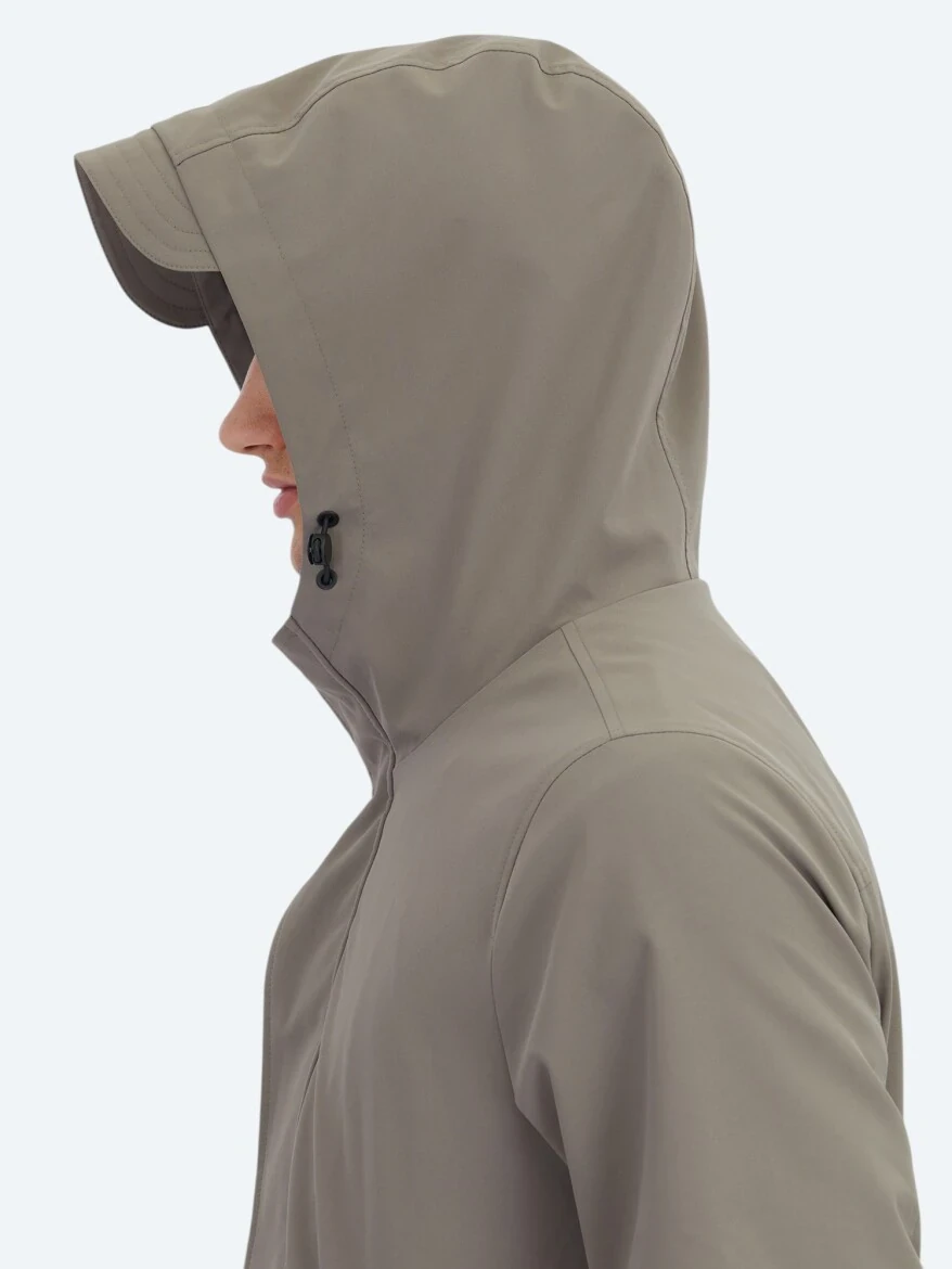 Haki Oversize Fit Kruvaze Yaka Casual Dokuma Pardesü - 6