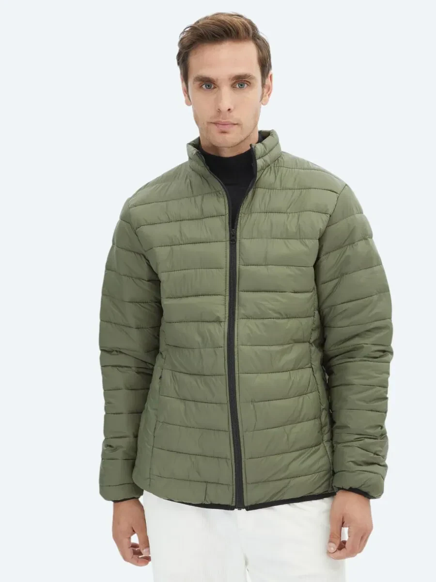 Haki Regular Fit Casual Dokuma Mont - 3