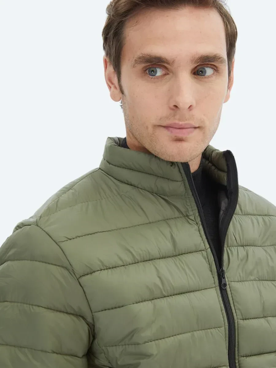 Haki Regular Fit Casual Dokuma Mont - 4