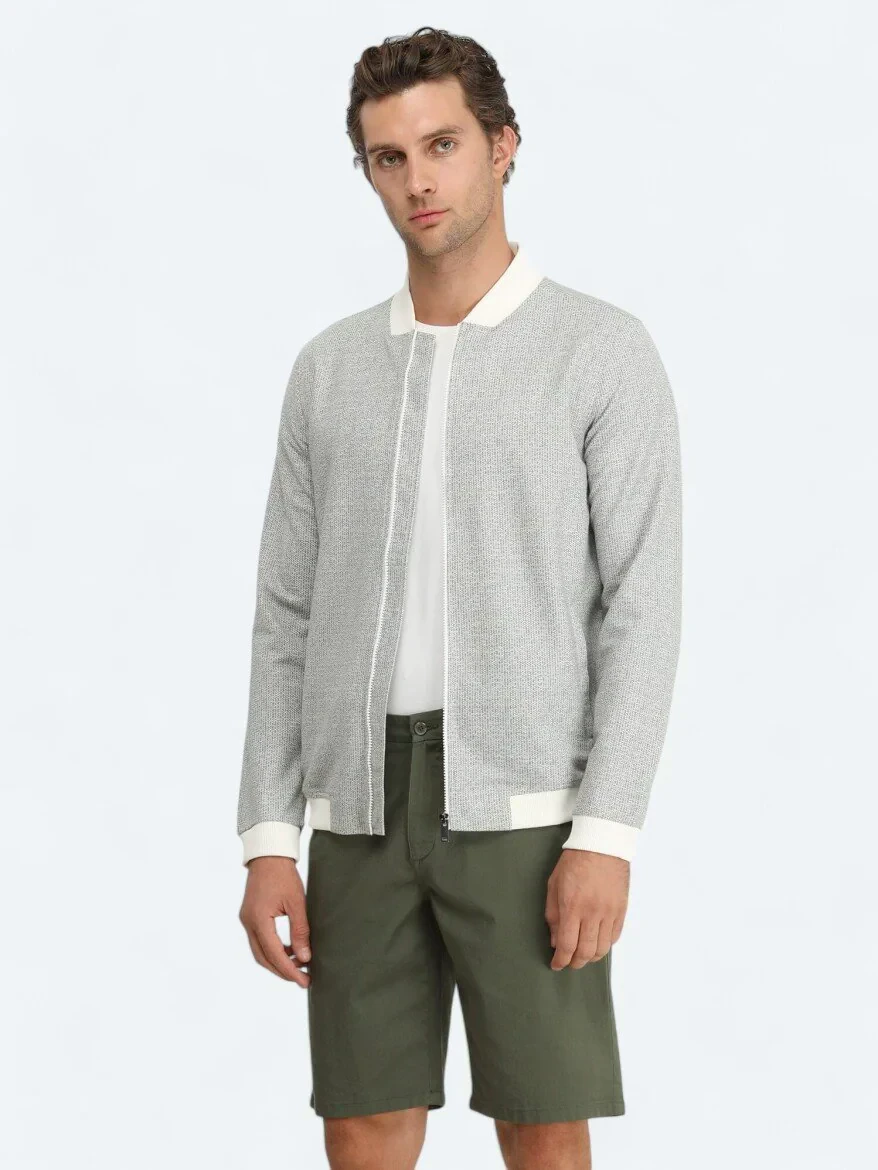 Haki Regular Fit Casual Örme Mont - 1