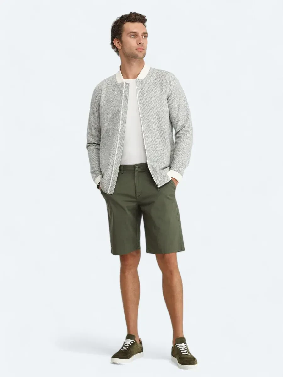 Haki Regular Fit Casual Örme Mont - 2