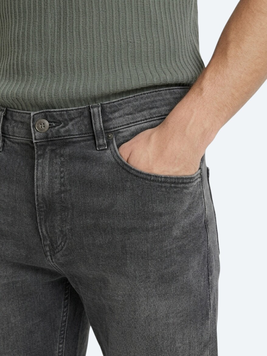 Haki Regular Fit Denim %100 Pamuk Pantolon - 3