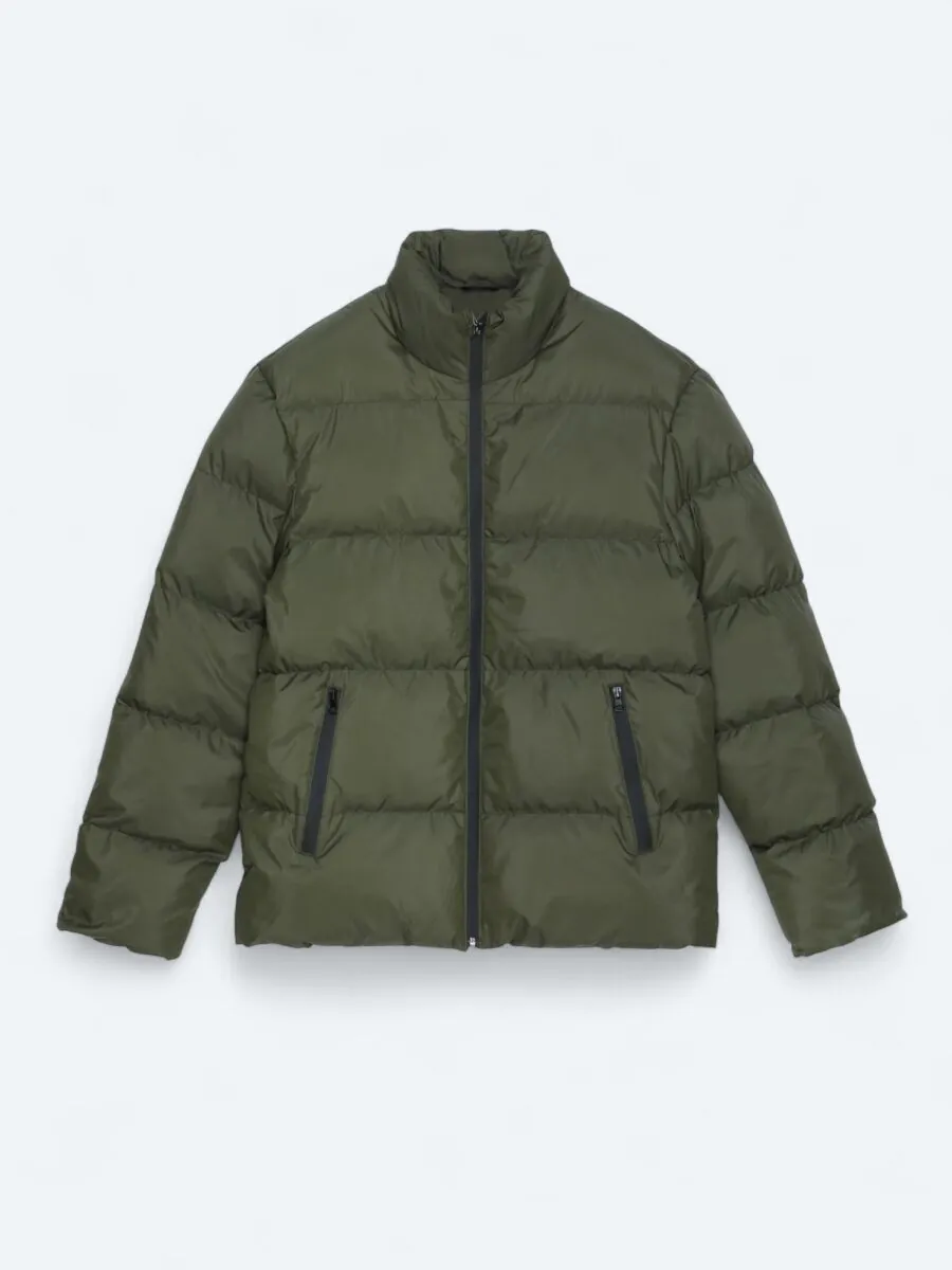 Haki Regular Fit Dik Yaka Casual Dokuma Mont - 7