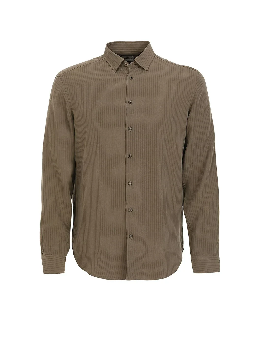 Haki Regular Fit Dokuma Casual Gömlek - 6