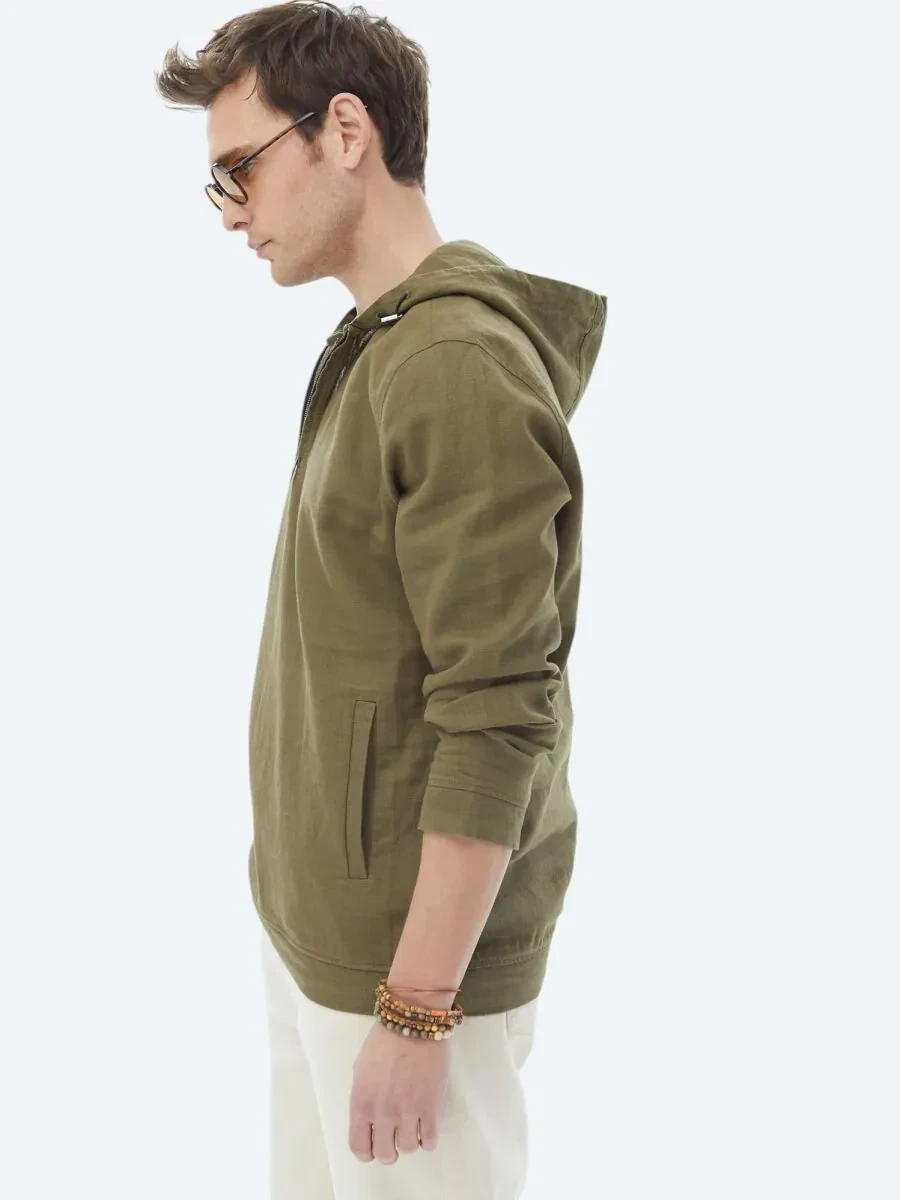Haki Regular Fit Dokuma Overshırt - 6