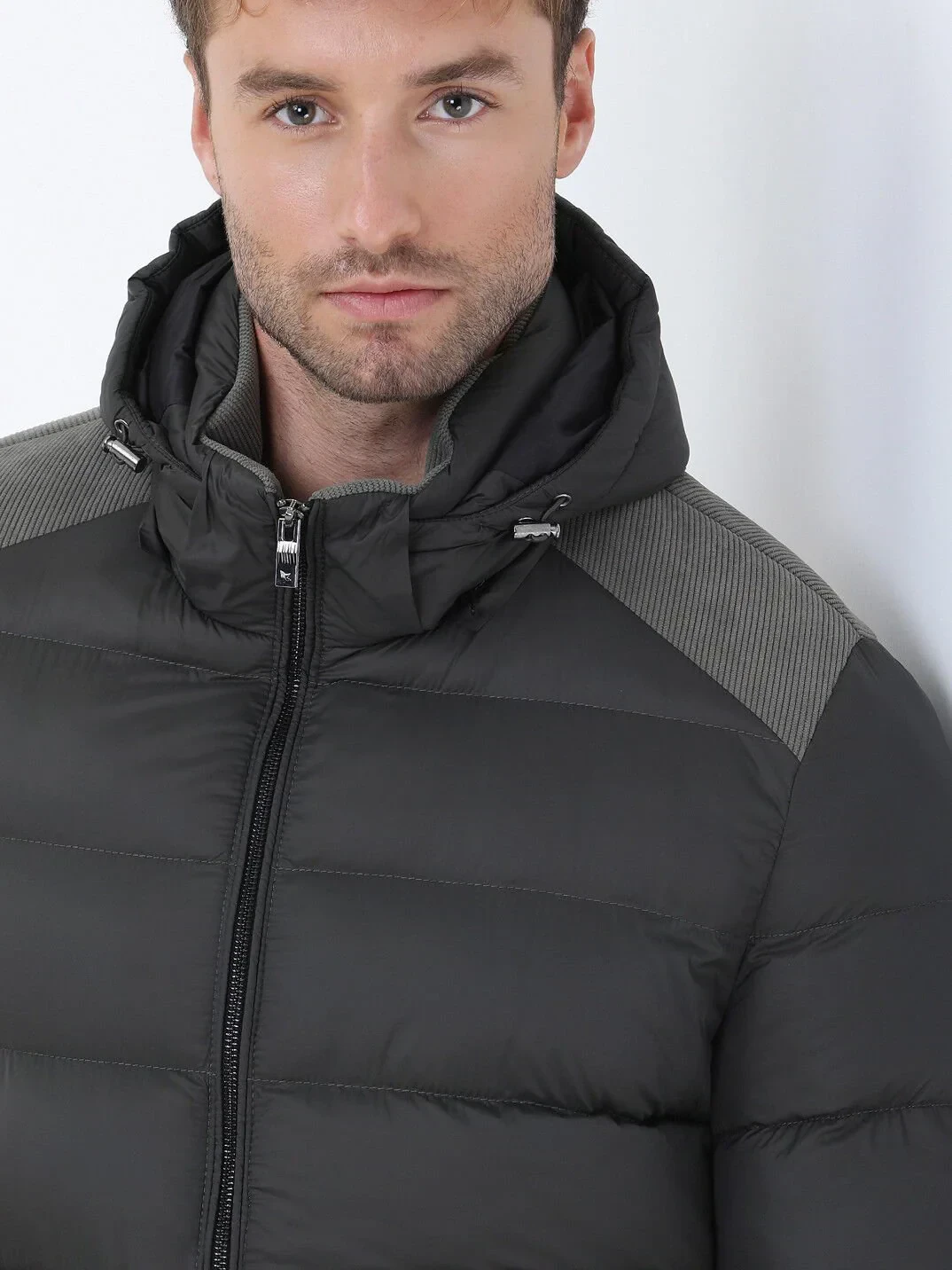 Haki Regular Fit Kapüşonlu Casual Dokuma Mont - 3