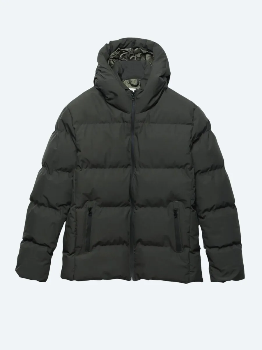 Haki Regular Fit Kapüşonlu Casual Dokuma Mont - 6