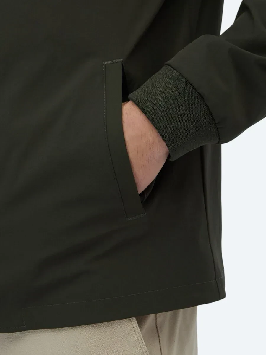 Haki Regular Fit Micro Jel Elyaflı Spor Ceket - 6