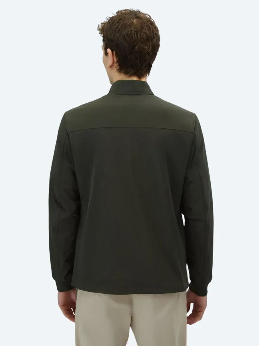 Haki Regular Fit Micro Jel Elyaflı Spor Ceket - 8