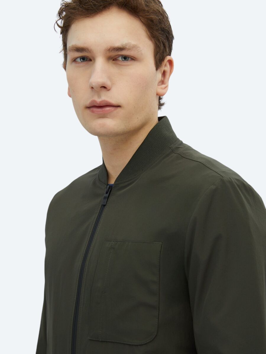 Haki Regular Fit Micro Jel Elyaflı Spor Ceket - 4