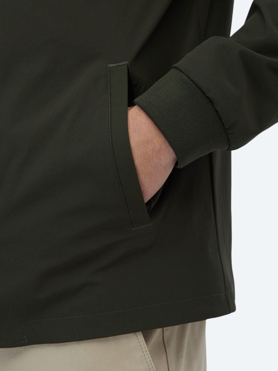 Haki Regular Fit Micro Jel Elyaflı Spor Ceket - 6