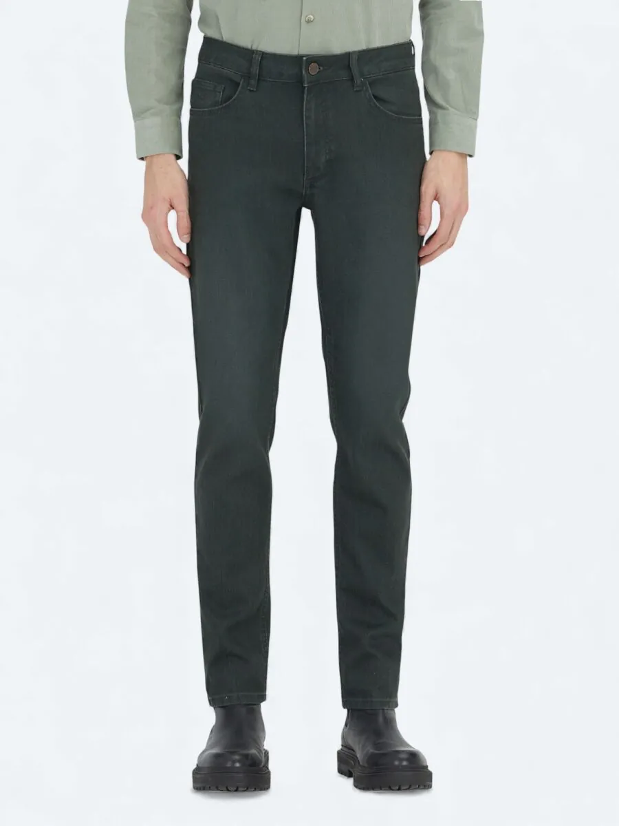 Haki Slim Fit Denim Pamuk Karışımlı Pantolon - 2