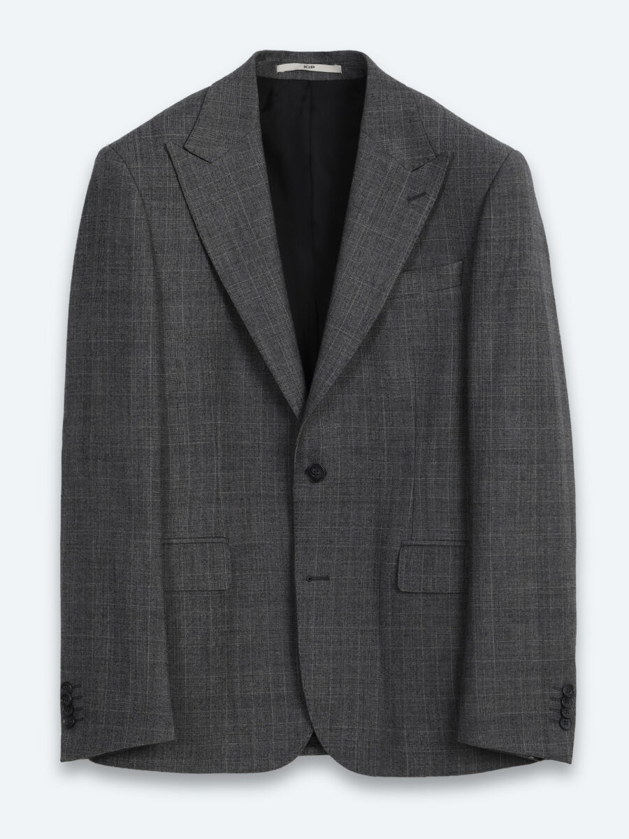 Hard Coal Checkered Modern Fit Wool Blended Suit - 6
