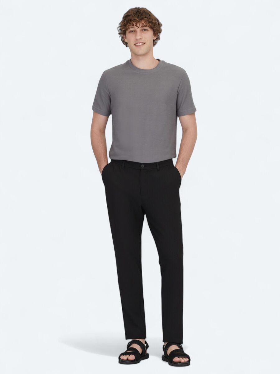 Hard Coal Crew Neck 100% Cotton T-Shirt - 2