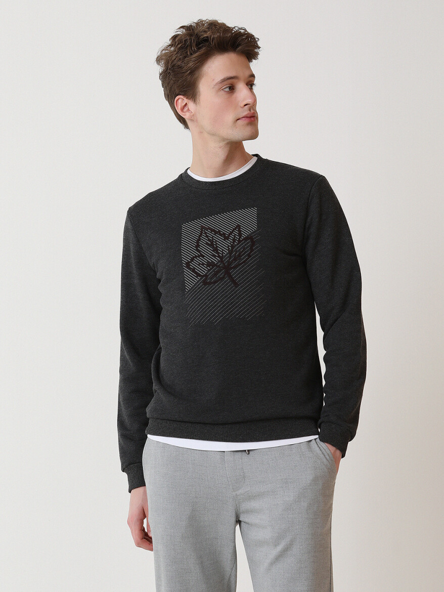 Hard Coal Crew Neck Printed Sweatshirt - 2