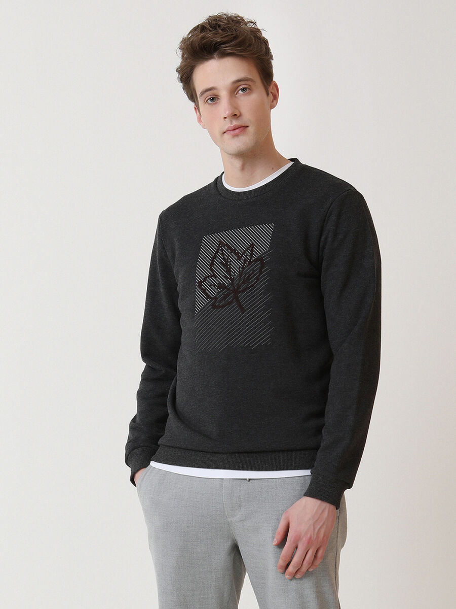 Hard Coal Crew Neck Printed Sweatshirt - 4