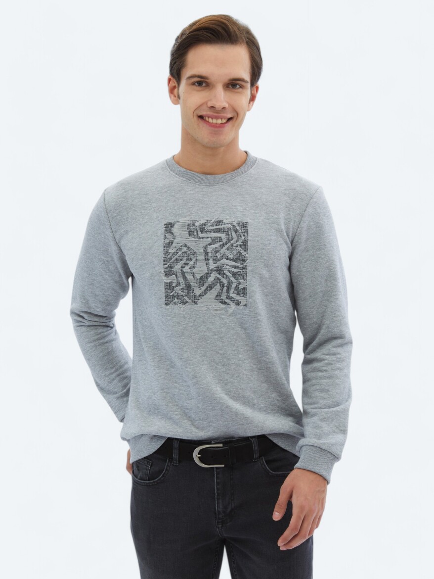 Hard Coal Crew Neck Printed Sweatshirt 