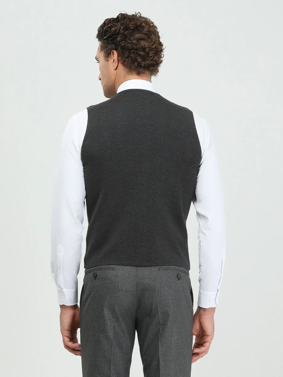 Hard Coal Knit Vest 