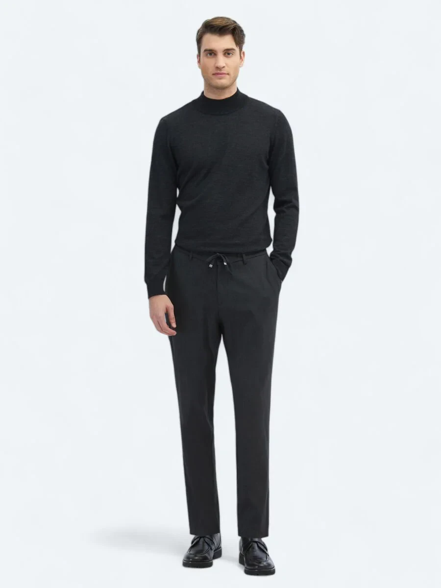 Hard Coal Knitting Jogging Fit Casual Trousers - 1