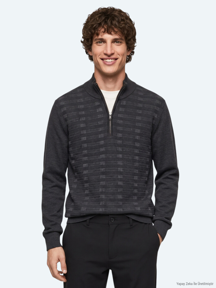 Hard Coal Knitwear Sweatshirt - KİP