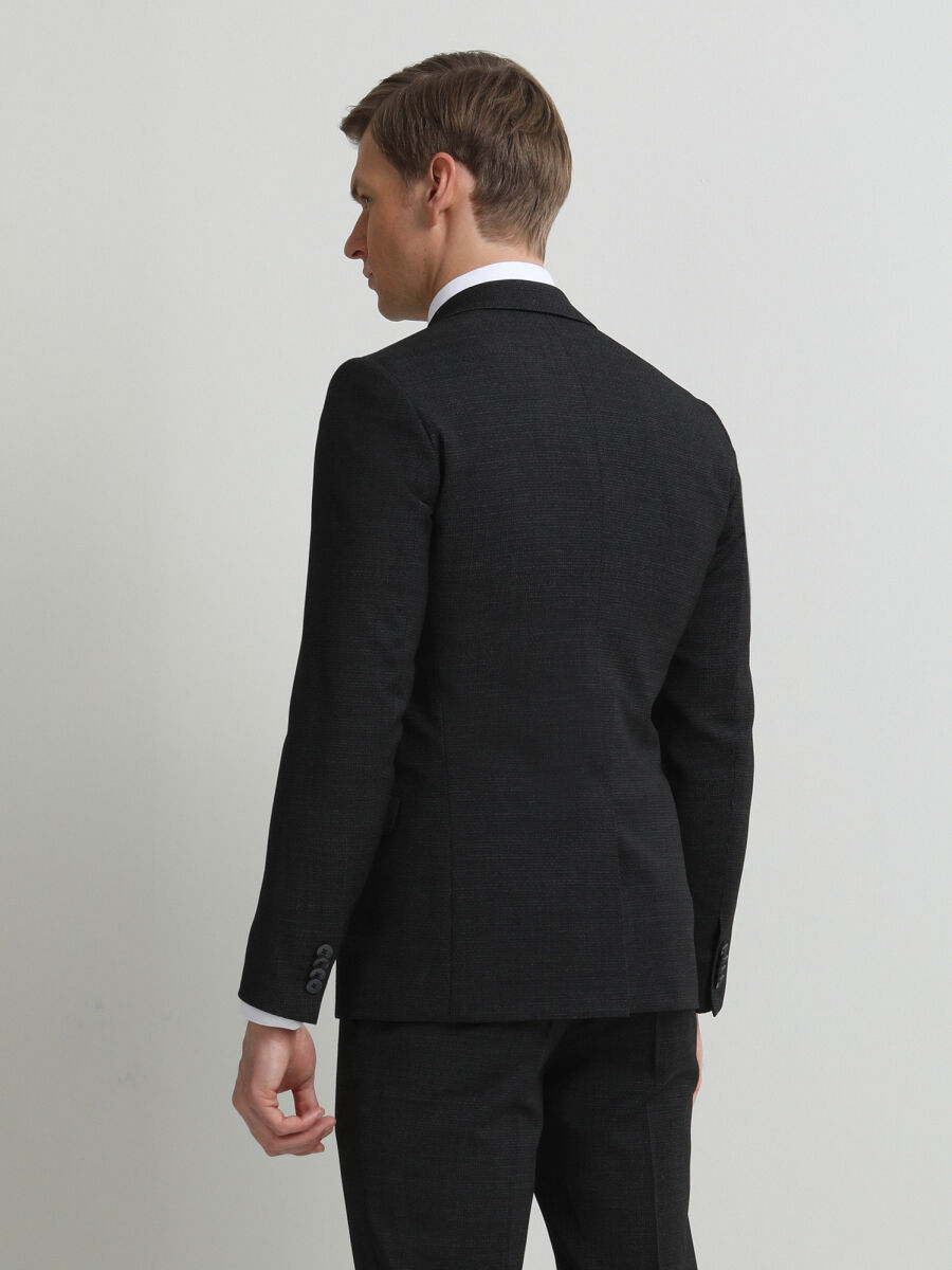 Hard Coal Micro Slim Fit Wool Blended Suit - 2