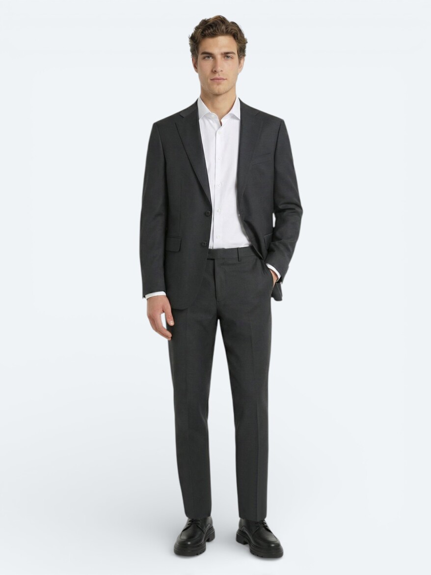 Hard Coal Modern Fit Wool Blended Suit - 1