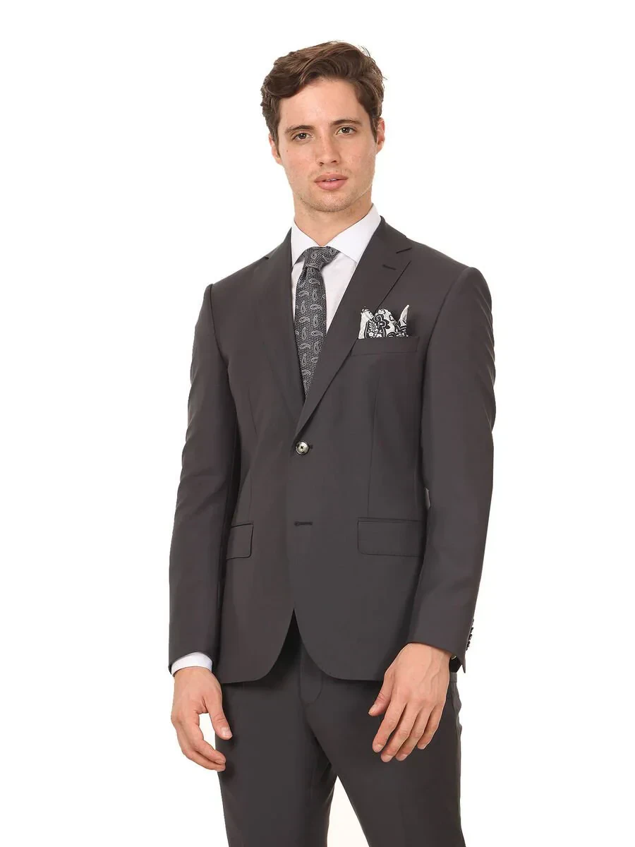 Hard Coal Modern Fit Wool Blended Suit - 1