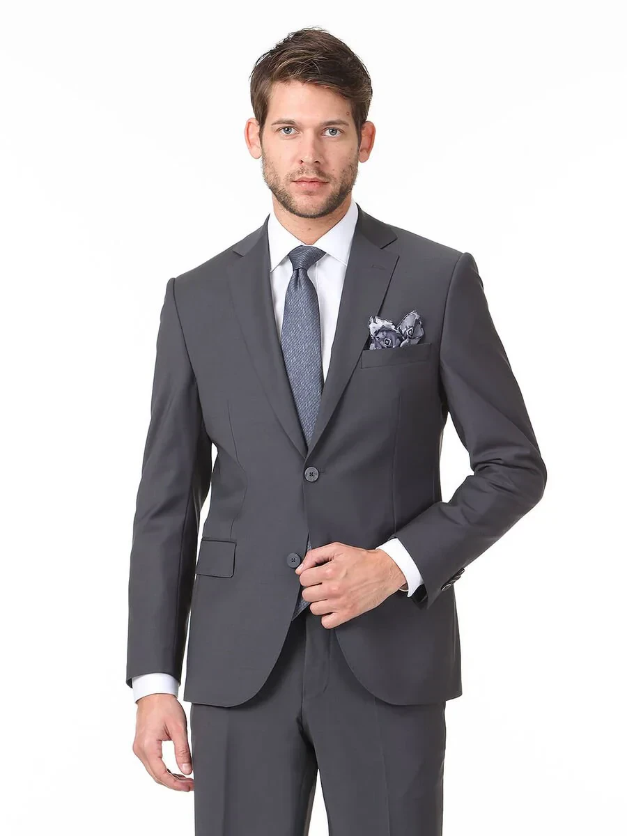 Hard Coal Modern Fit Wool Blended Suit - 1