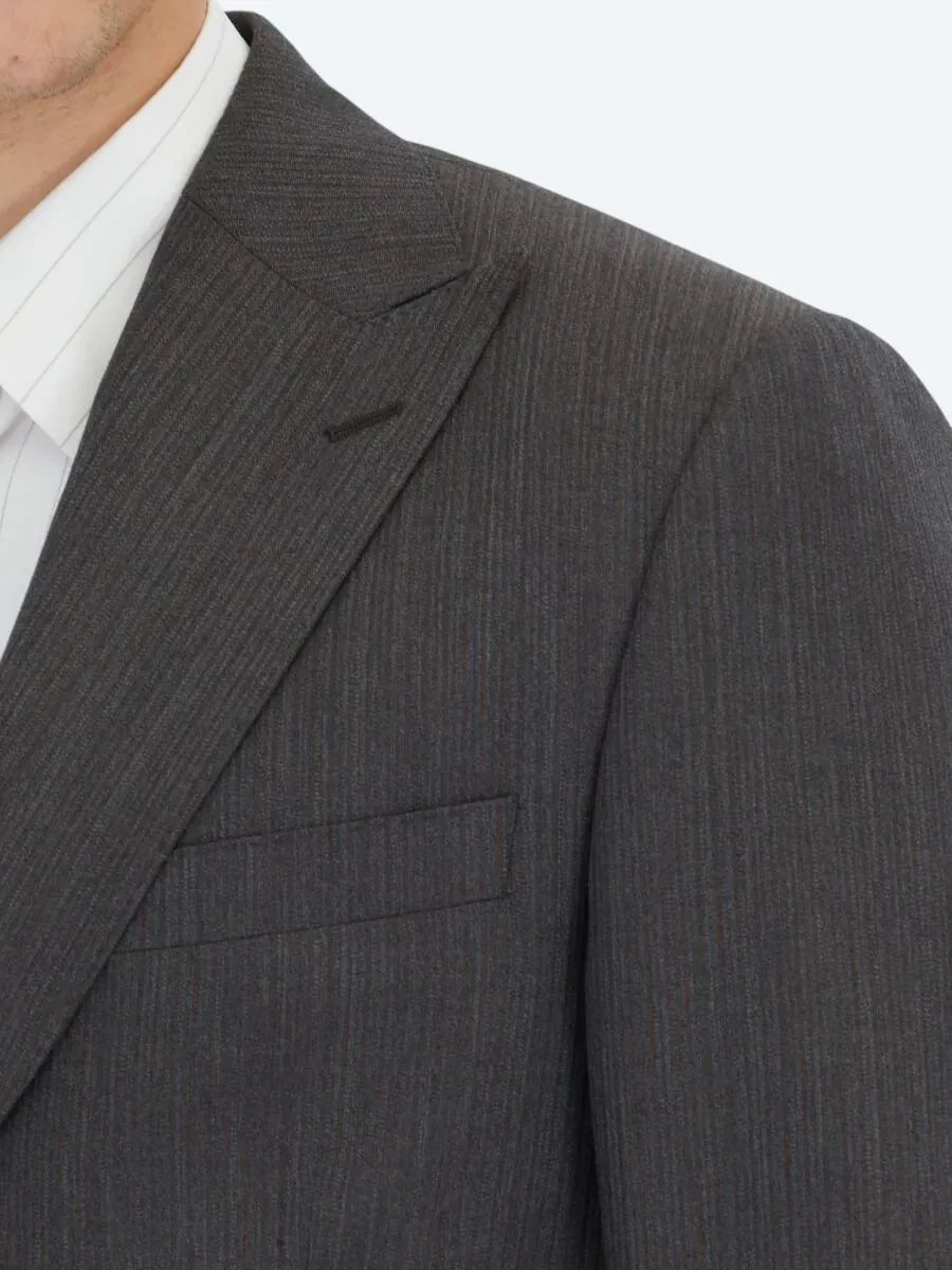 Hard Coal Modern Fit Wool Blended Suit - 5