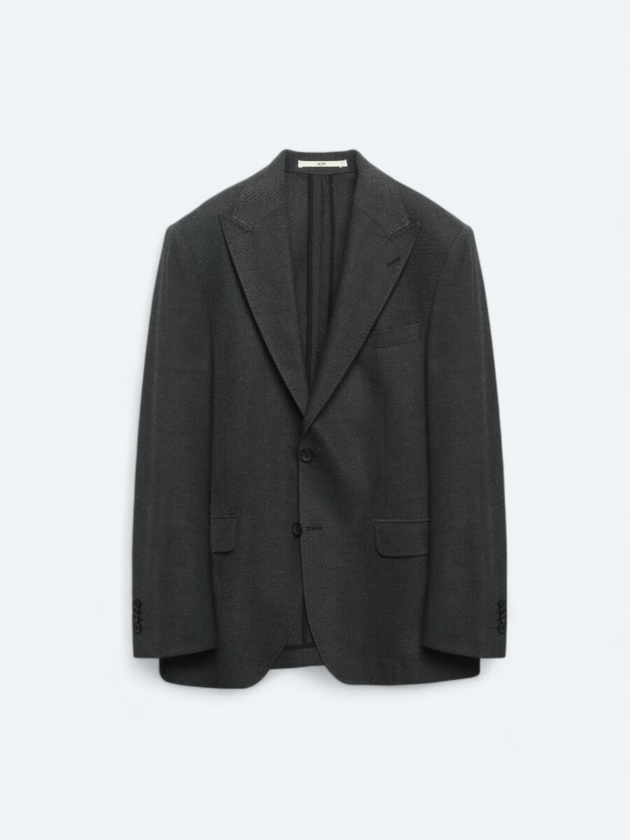 Hard Coal Patterned Modern Fit Recycled Jacket - 7