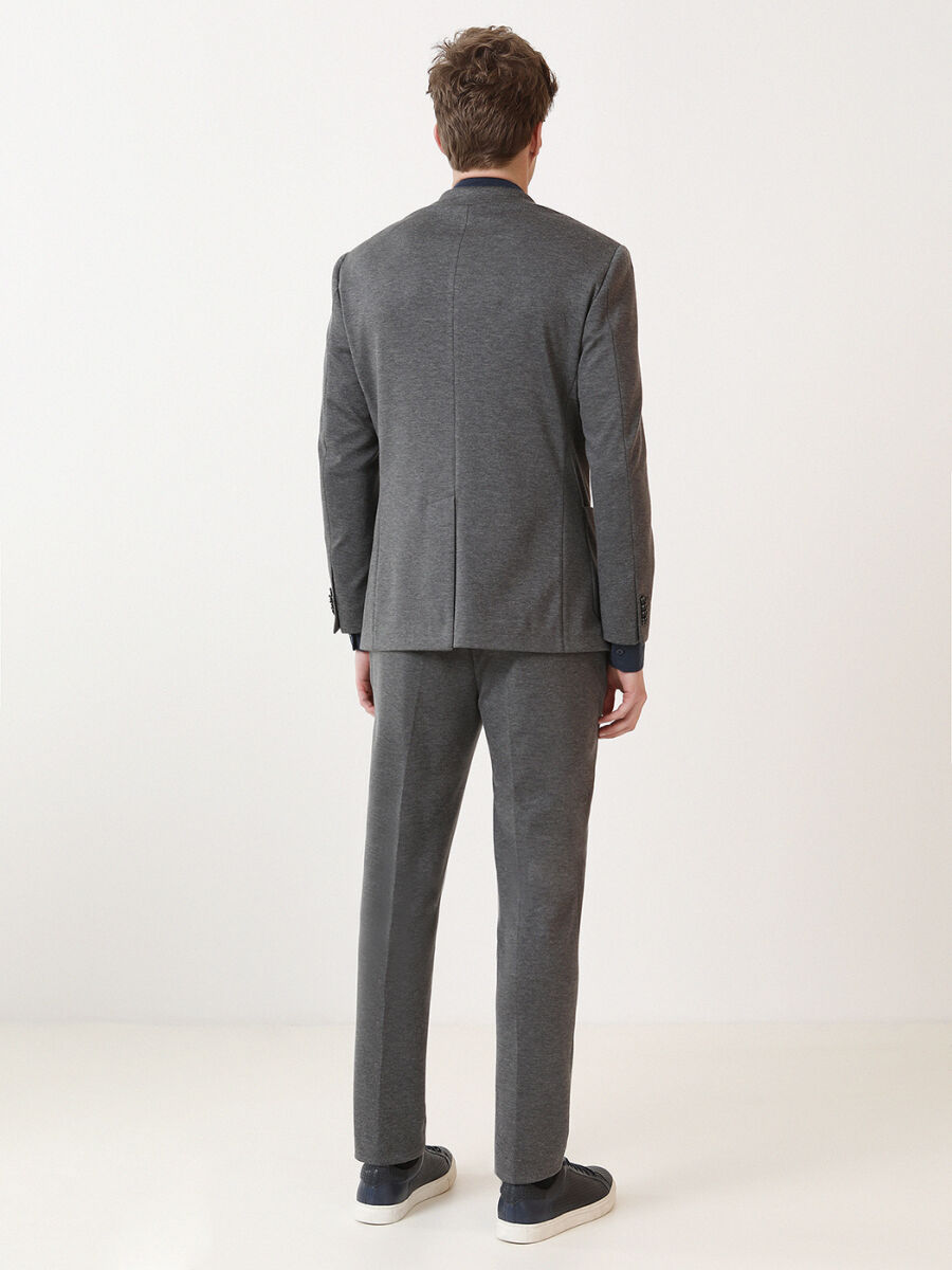 Hard Coal Patterned Modern Fit Suit - 5