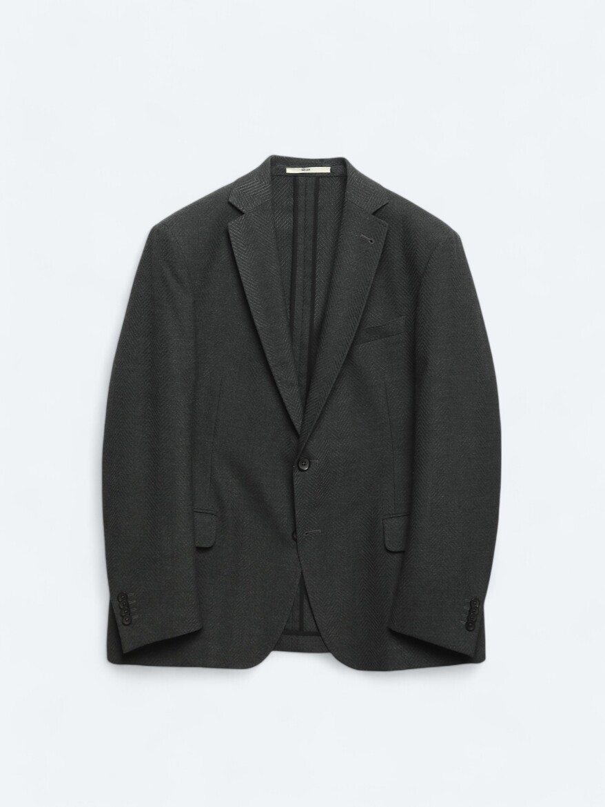 Hard Coal Patterned Regular Fit Recycled Jacket - 8