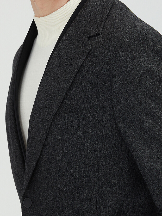 Hard Coal Plain Comfort Fit Suit - 4