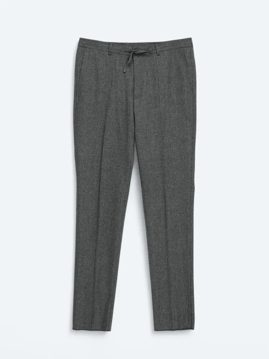 Hard Coal Plain Comfort Fit Wool Blended Suit - 2