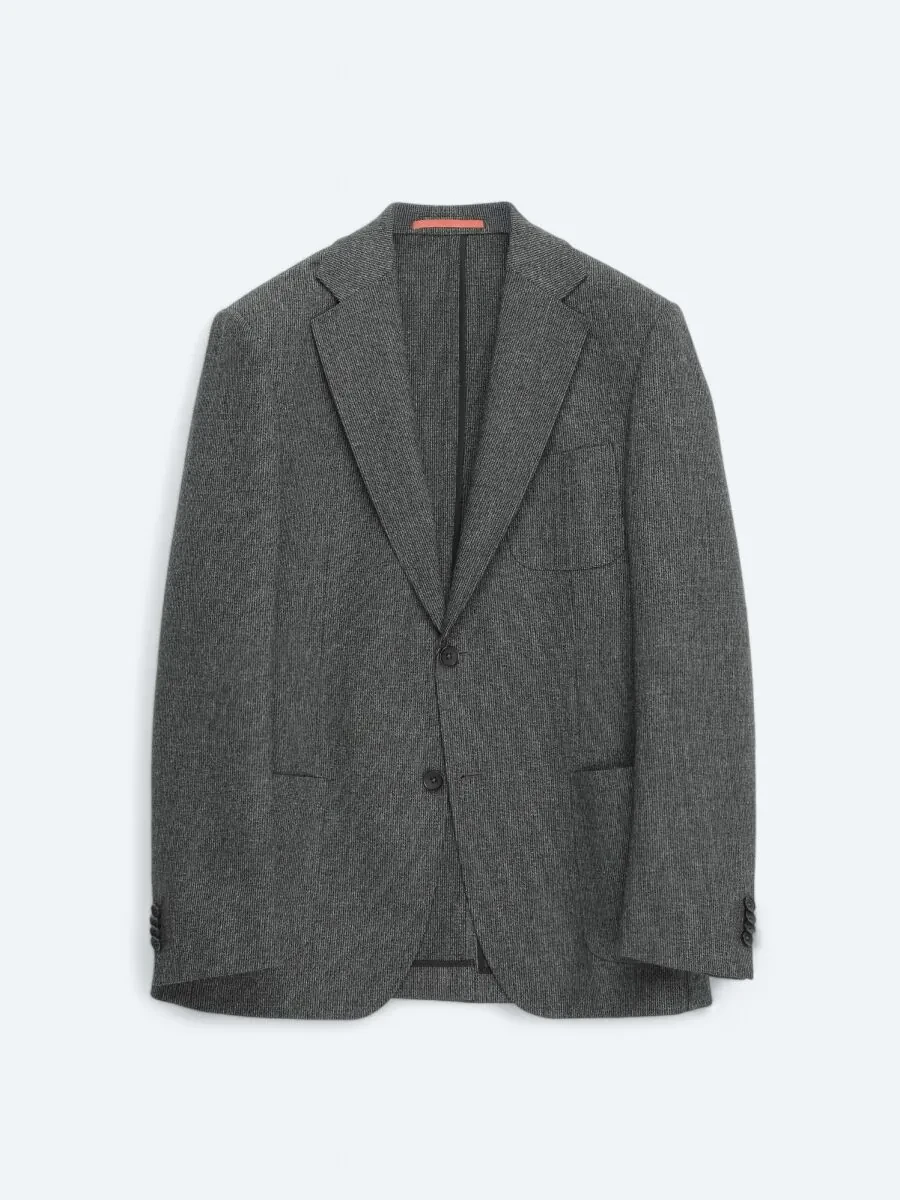 Hard Coal Plain Comfort Fit Wool Blended Suit - 7