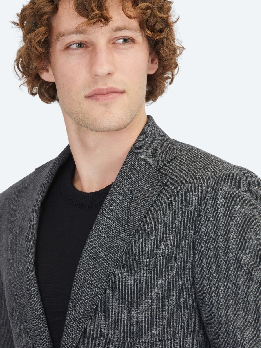 Hard Coal Plain Comfort Fit Wool Blended Suit - 4