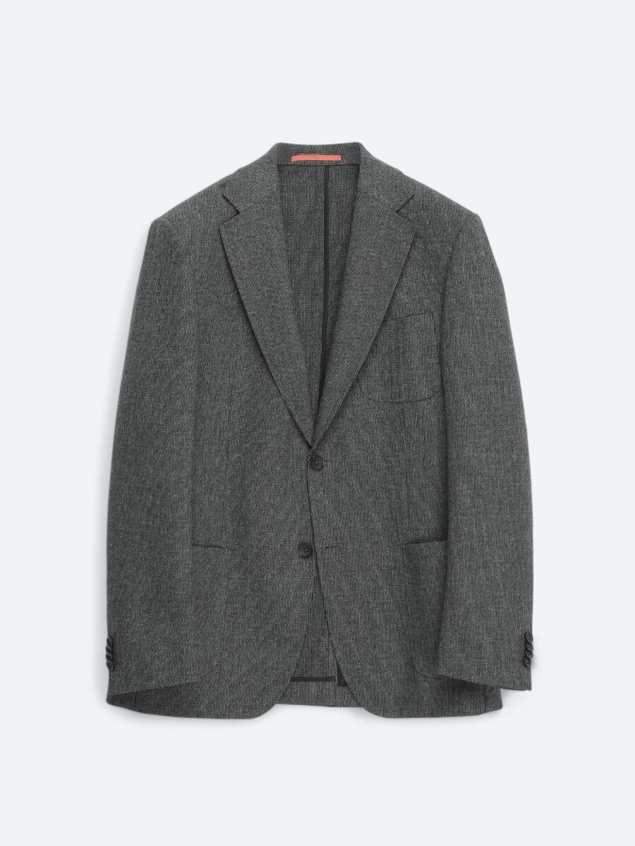 Hard Coal Plain Comfort Fit Wool Blended Suit - 7