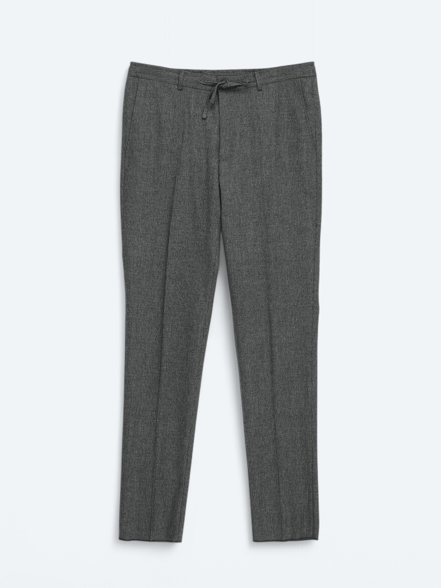 Hard Coal Plain Comfort Fit Wool Blended Suit - 8