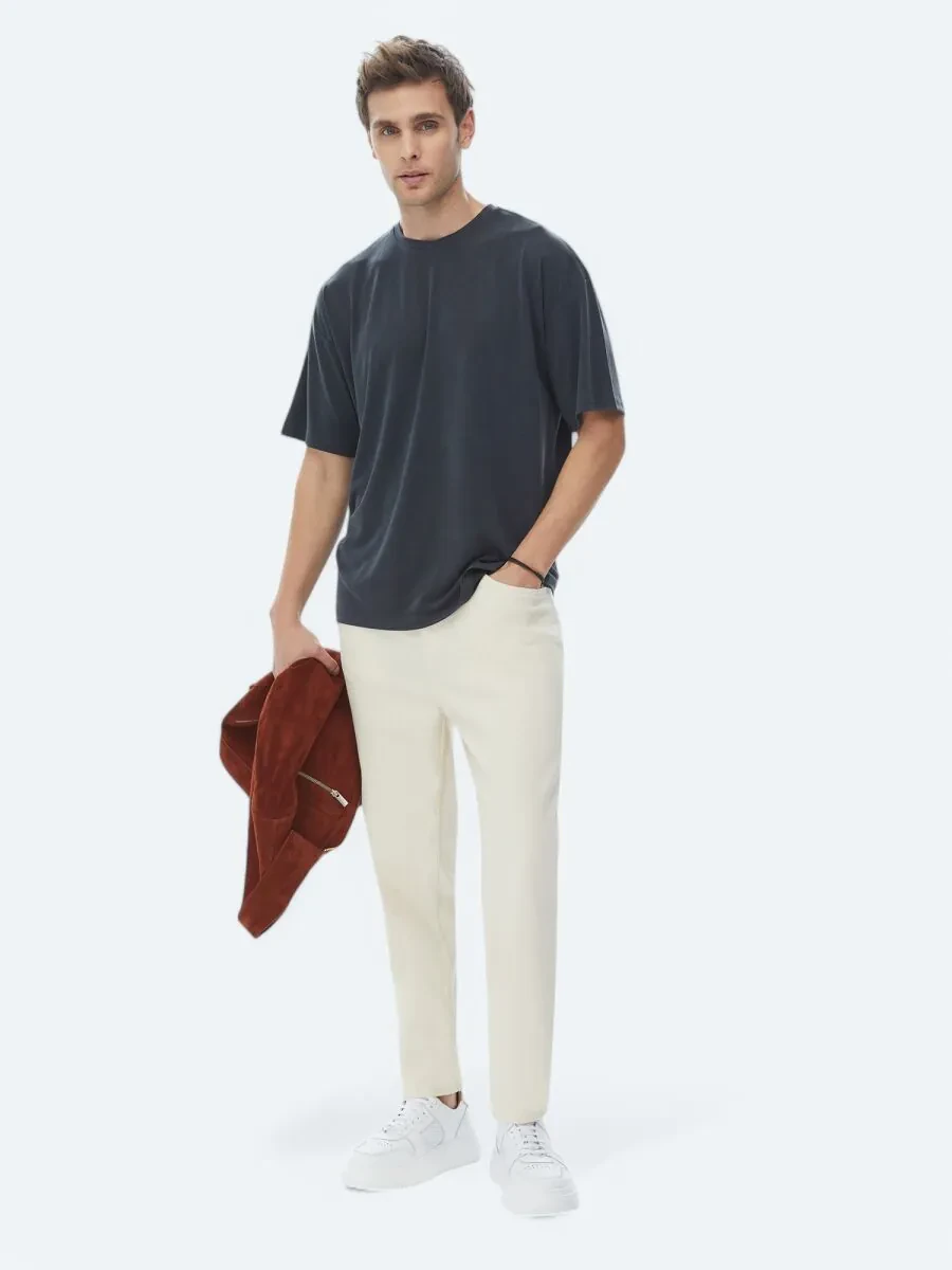 Hard Coal Plain Crew Neck T-Shirt - 3